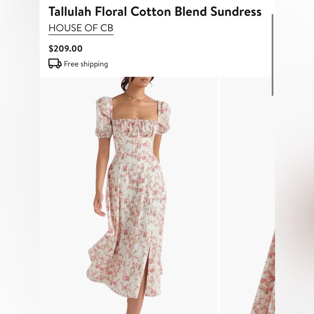 Tallulah Floral Cotton Blend Sundress HOUSE OF CB